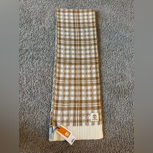Timberland Tan and Cream Checkered Scarf NWT